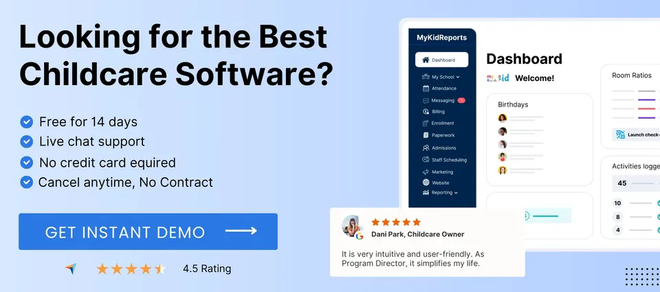 Comparison of which childcare software platforms publish a price on their own site